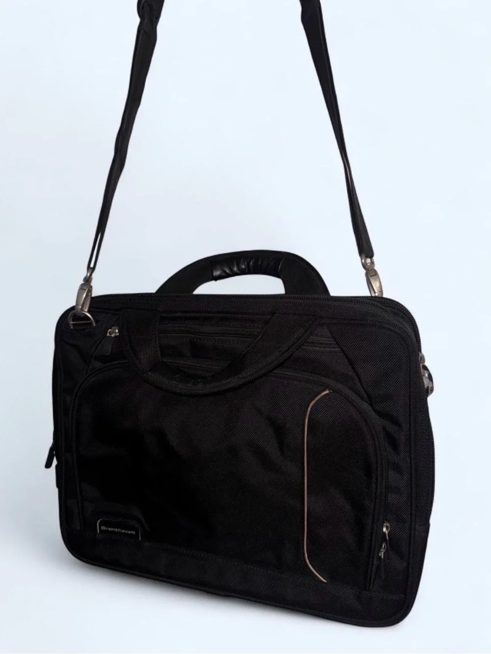 Brenthaven Black Laptop Briefcase with Shoulder Strap